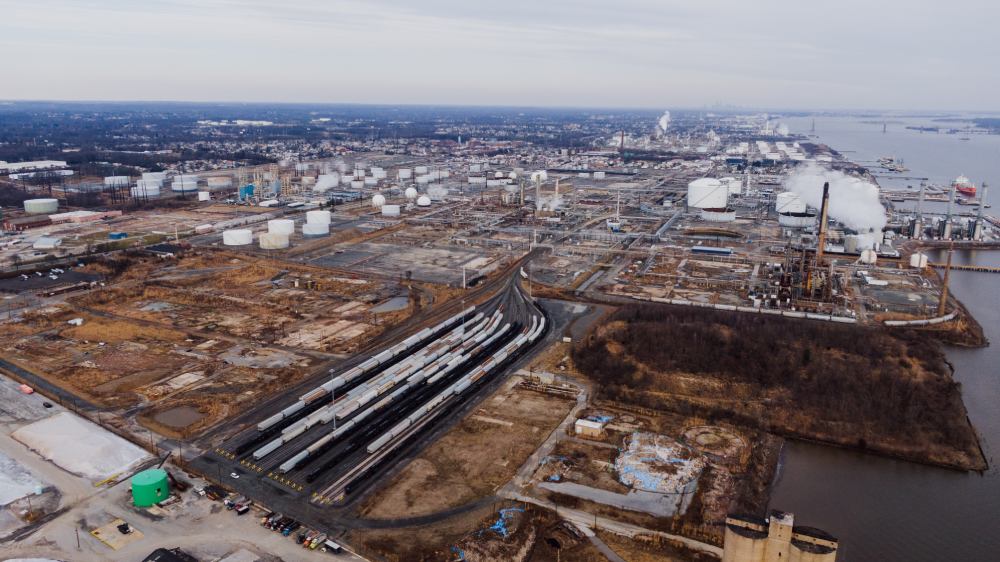 Drone Shot of old industrial property